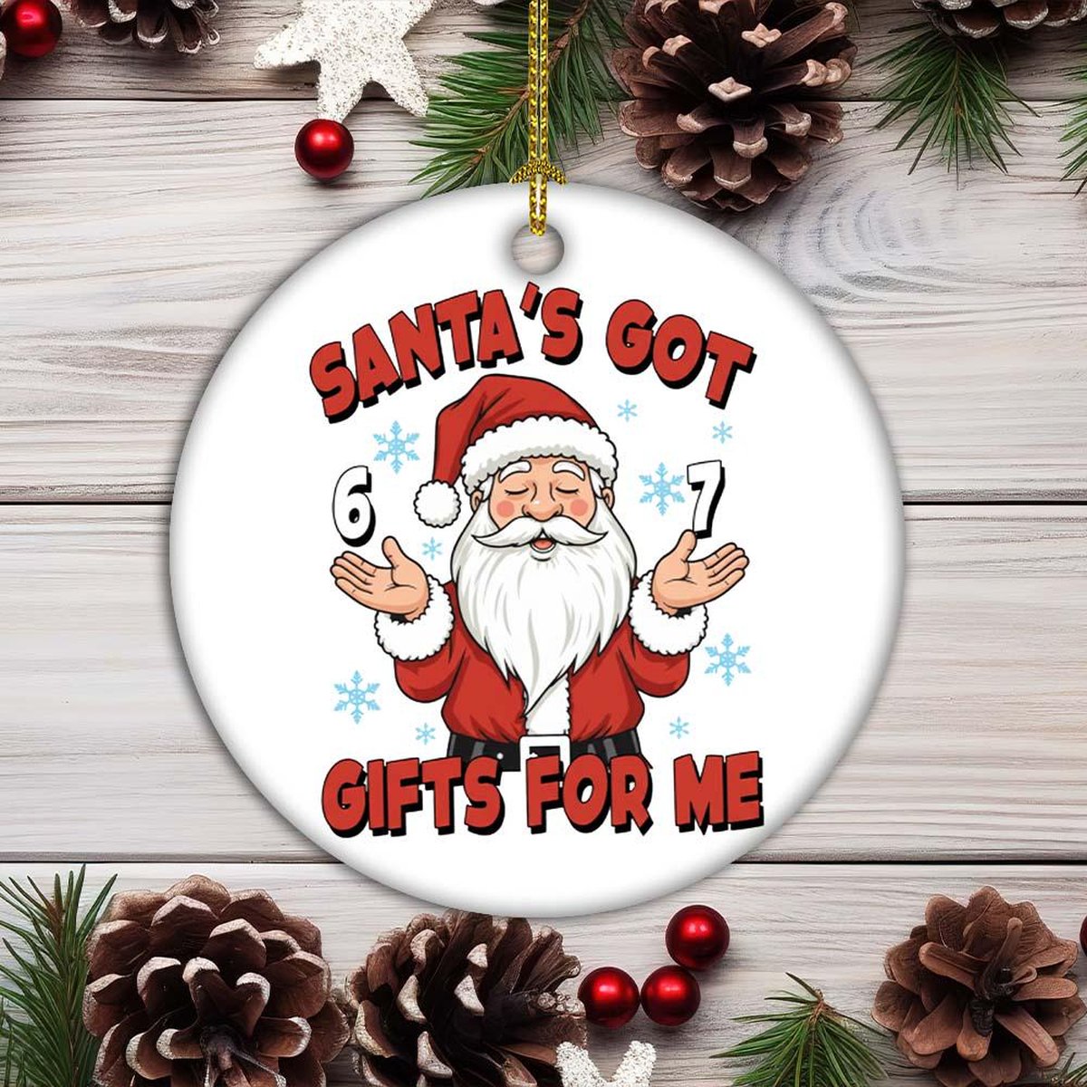 Gen Alpha Santa Says 6-7 Ornament 6-7 Ornament Tween Christmas Ornament Teen Boy Gift Gen Alpha Gift Gen Z Ornaments 6-7 Ornaments