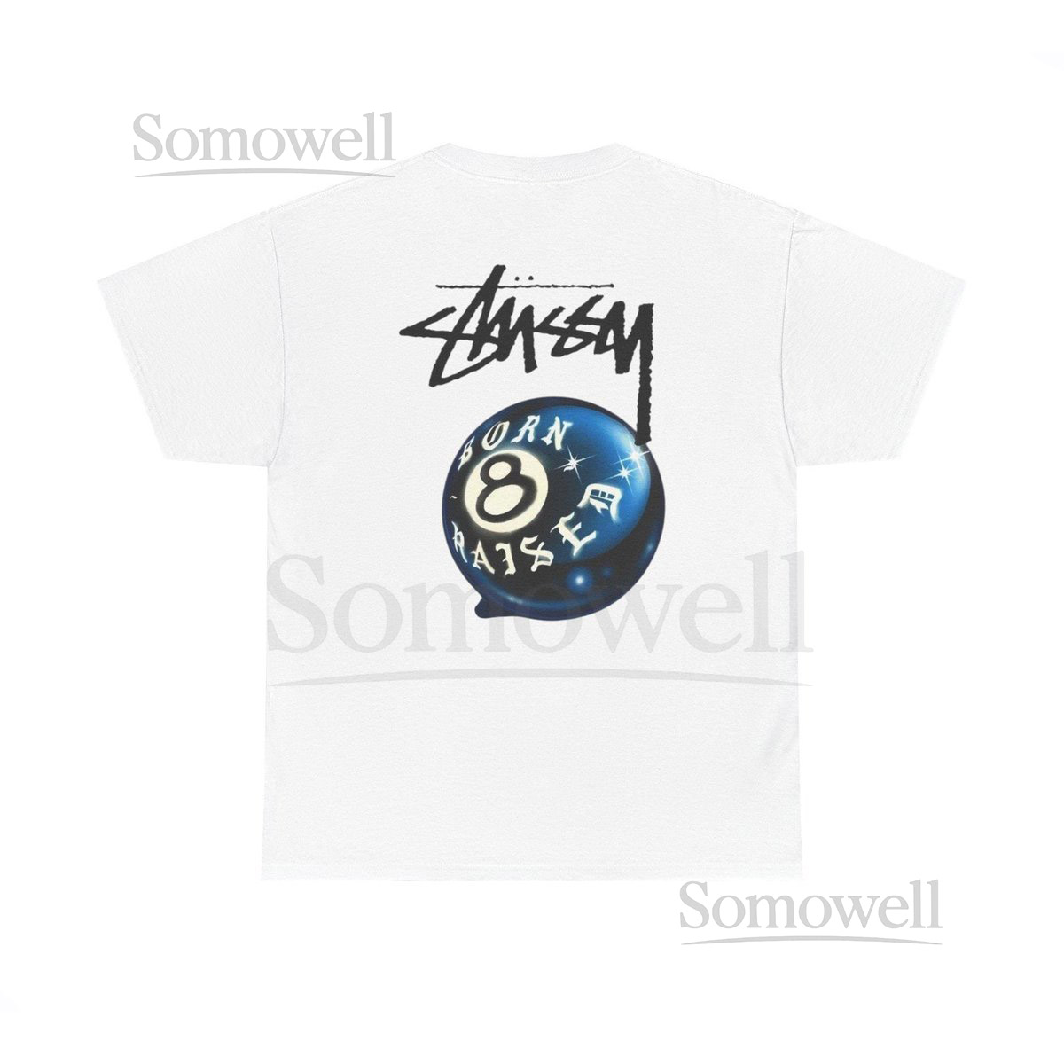 8-Ball Graphic Tee Stu ssy Unisex Heavy Cotton T-Shirt_3