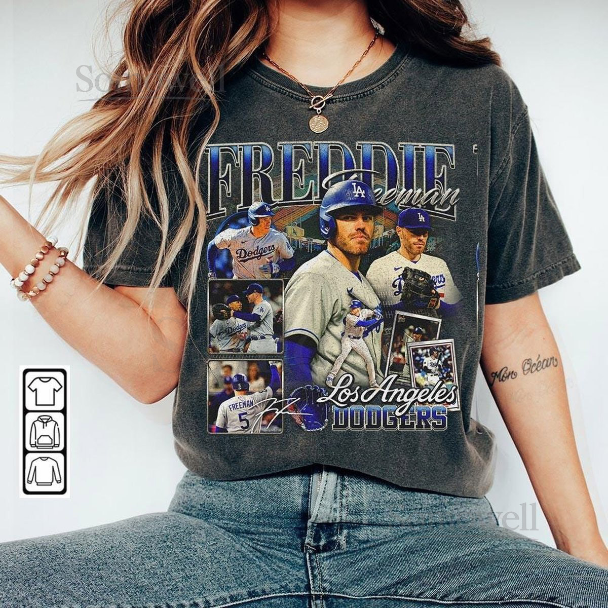 Freddie Freeman Los Angeles Baseball Shirt D Baseball Shirt Christmas Gift Unisex Baseball 90s Vintage Fan Gift_405