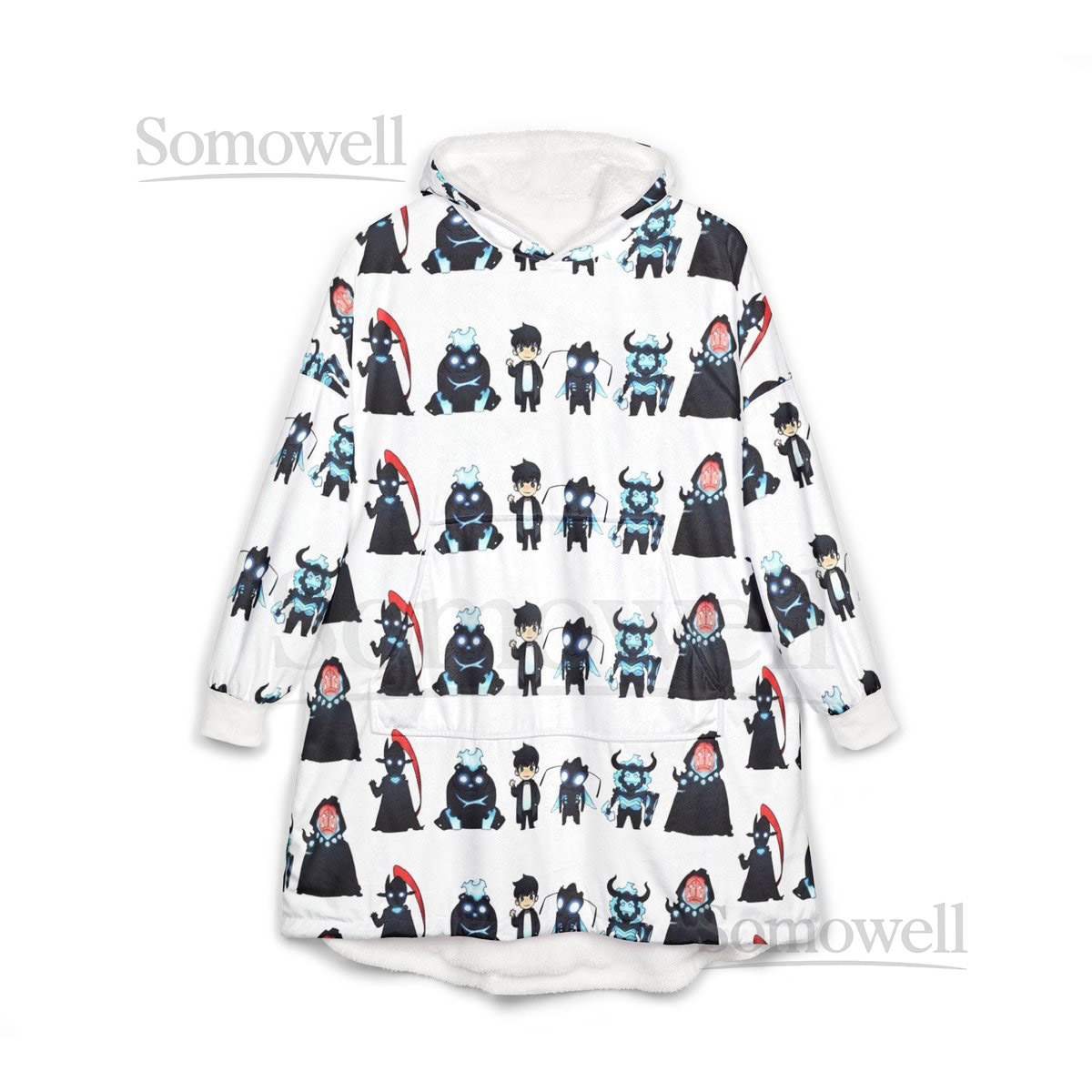 Solo Levelling Anime Oodie Hooded Blanket - Cute Comfy Nightware Great Gift for Anime Lovers_78