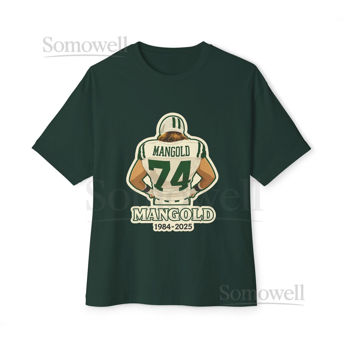 Vintage Nick Mangold New York Jets Tribute Unisex Tee Oversized Box T-Shirt Fan Apparel Football Shirt Sports Gift Retro Design_752