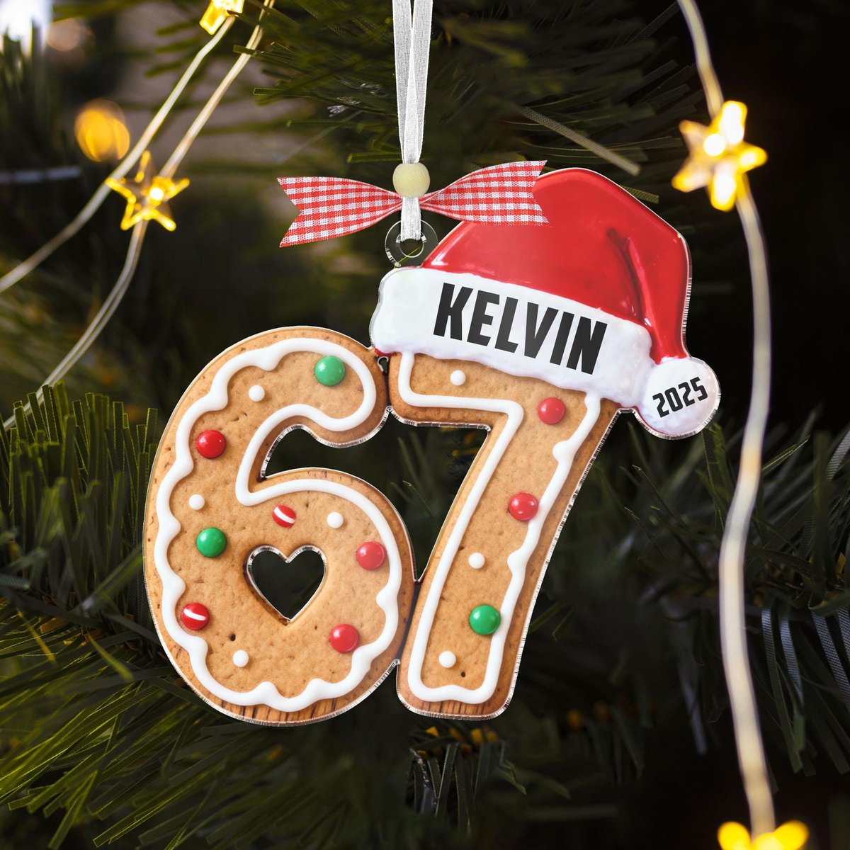Custom Six Seven Ornament 67 Ornament Teen Slang Ornament Gen Z Slang Teen Keepsake Gen Alpha Humor Boy Christmas Teen Gift Xmas Gift