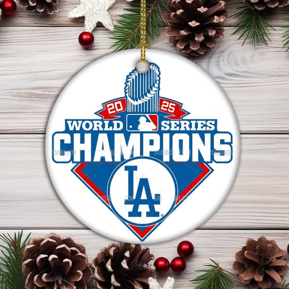 Dodgers Champions 2025 Ornament Baseball Ornament Dodgers Christmas Ornament Champion Gift for Ornaments Decor_4393863931