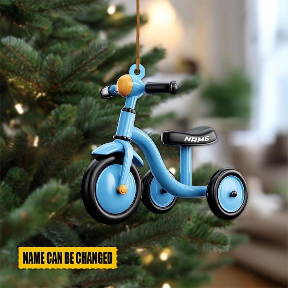 Personalized Tricycle Christmas Ornament Kids Tricycle Ornament Kids Bicycle Ornament Decor Learning to Ride Bike Ornament