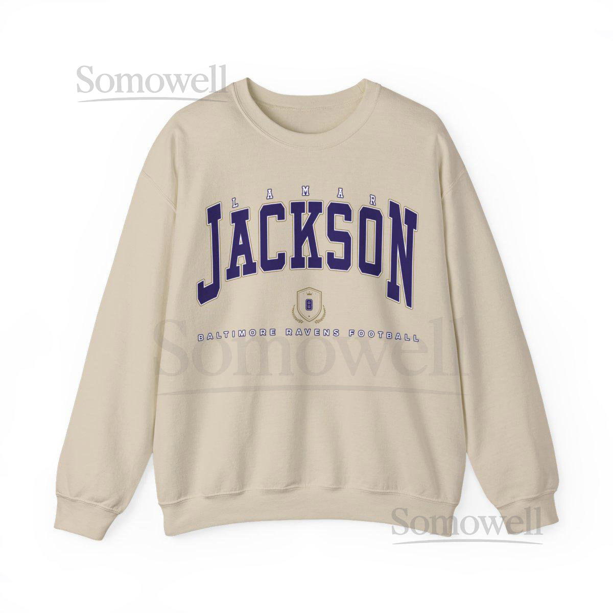 Lamar Jackson Baltimore Ravens Football Crewneck Sweatshirt Cozy Unisex Pullover Retro Gameday Apparel NFL Fan Gift_751