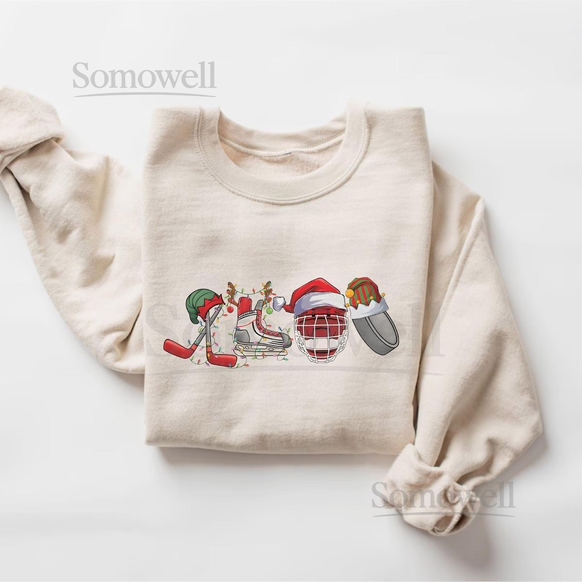 Christmas Ice Hockey Sweatshirt Hockey Mom Sweater Hockey Lover Gift Ice Hockey Gifts Hockey Team Shirt Ice Hockey Christmas_78