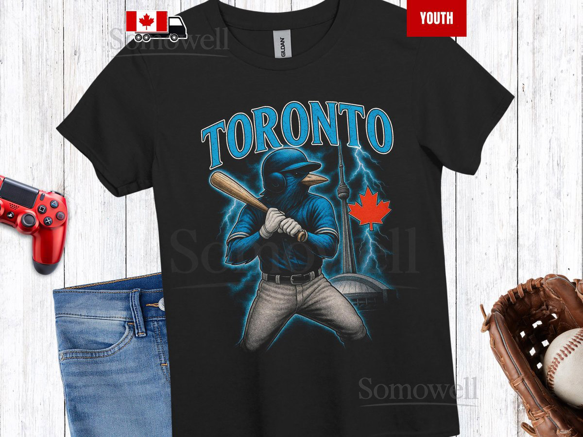 Bootleg Canadian Blue Jay Shirt for Child Toronto Fan Canada Youth T-Shirt for Baseball Lovers Canadian Tee for Kids Sports Enthusiasts_169