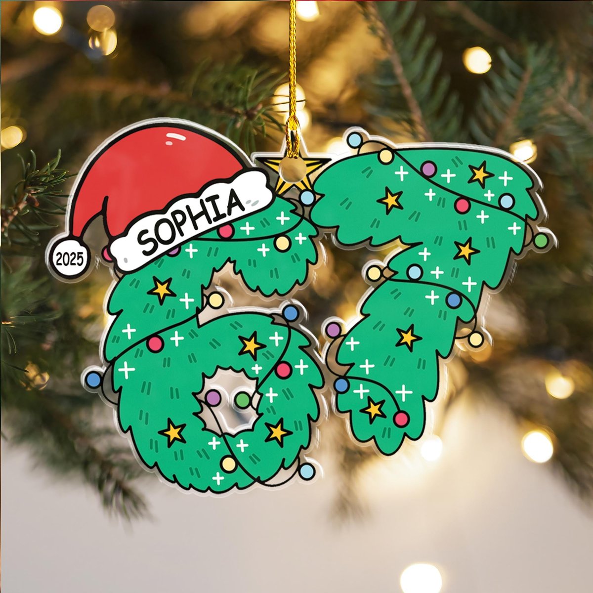 Personalized 67 Acrylic Ornament Six Seven Ornament Funny Teen Gift Christmas Gift Kids 67 Meme Christmas Tree Decor Grandkid Gift