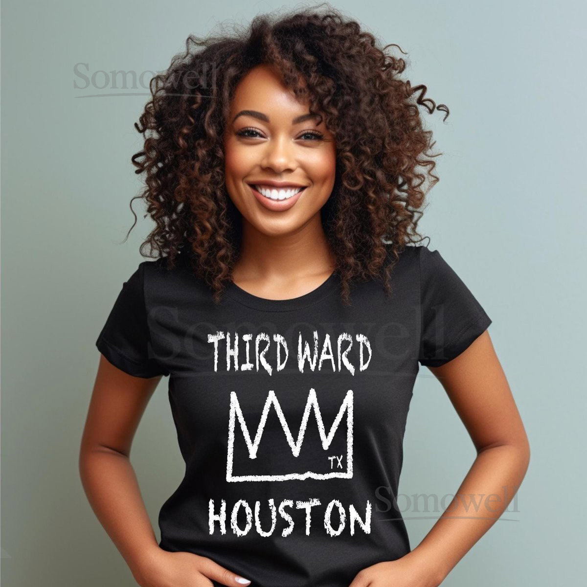 Third Ward Houston T-Shirt Graffiti Crown H-Town C_897