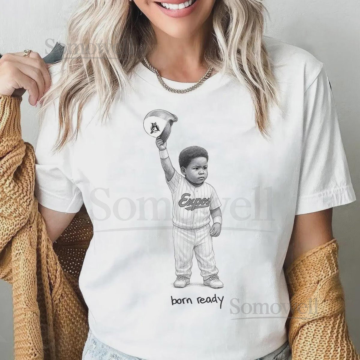 Born Ready Bo Bichette Unisex T-Shirt Born Ready Vladimir Guerrero Sweatshirt Born Ready Baby Baseball Tee Retro Expos Baby Shirt_106