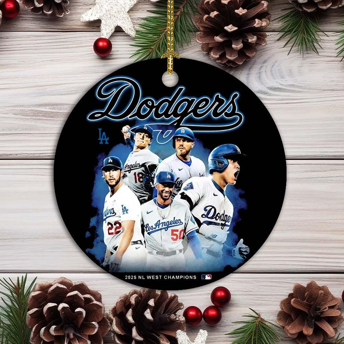 Dodgers Champions 2025 Ornament Baseball Ornament Dodgers Christmas Ornament Champion Gift for Ornaments Decor_4394471220