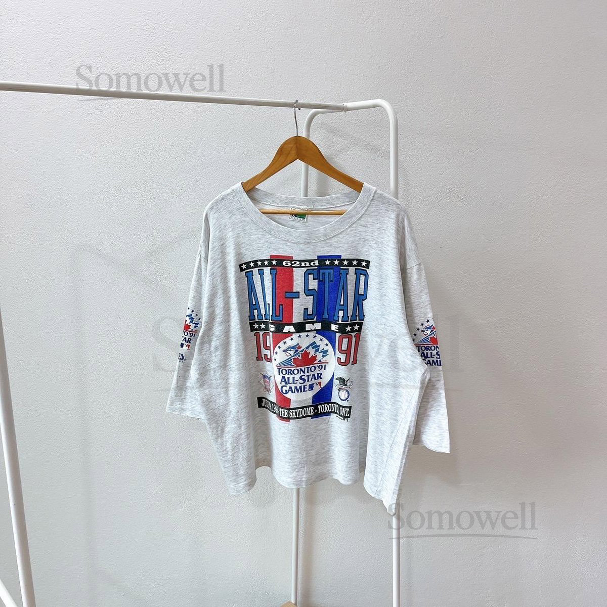 Vintage 1990s Toronto Blue jays All star game baseball vintage Waves t-shirt XL_970