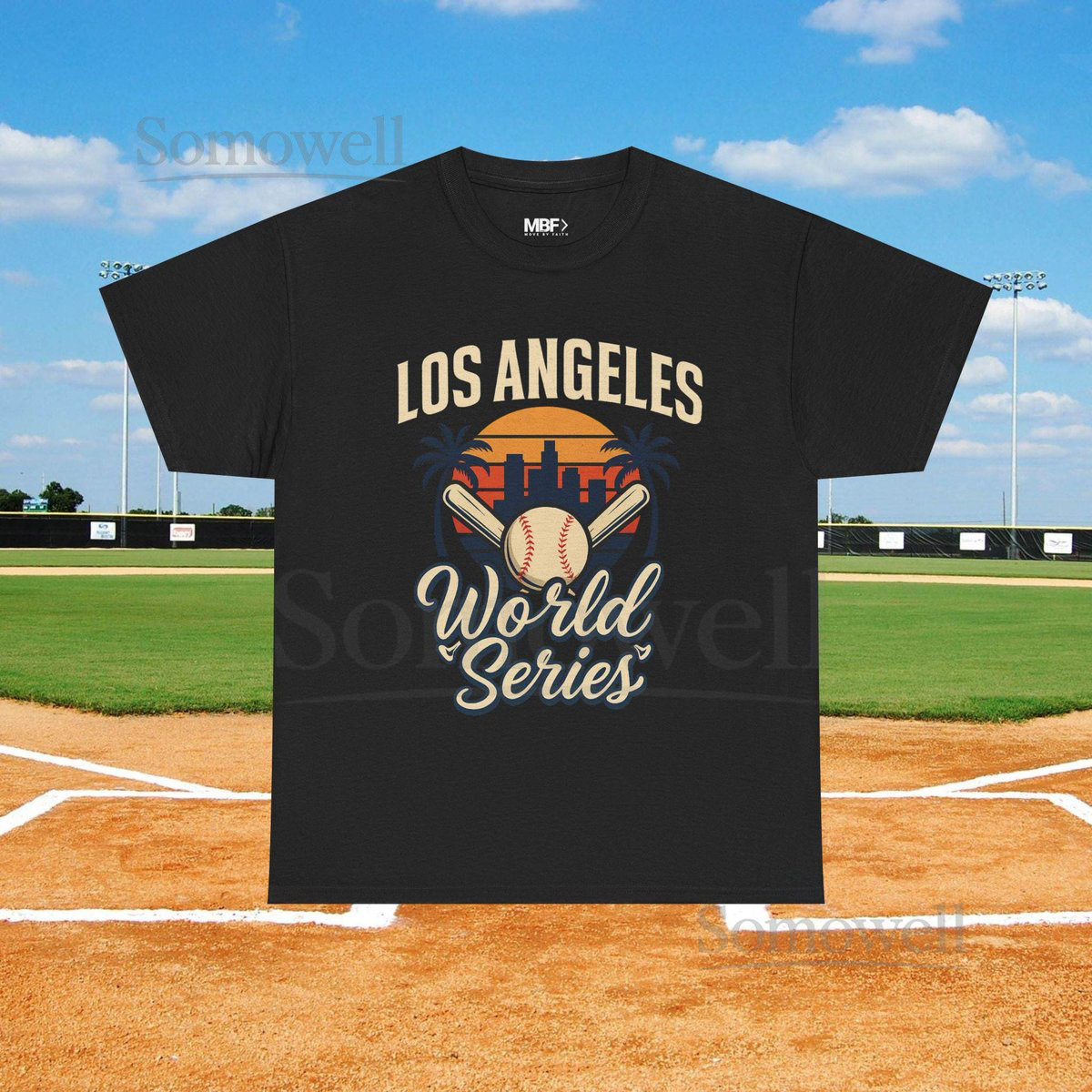 LA Baseball World Series Unisex Tee Dodgers Fan Cotton Shirt_512