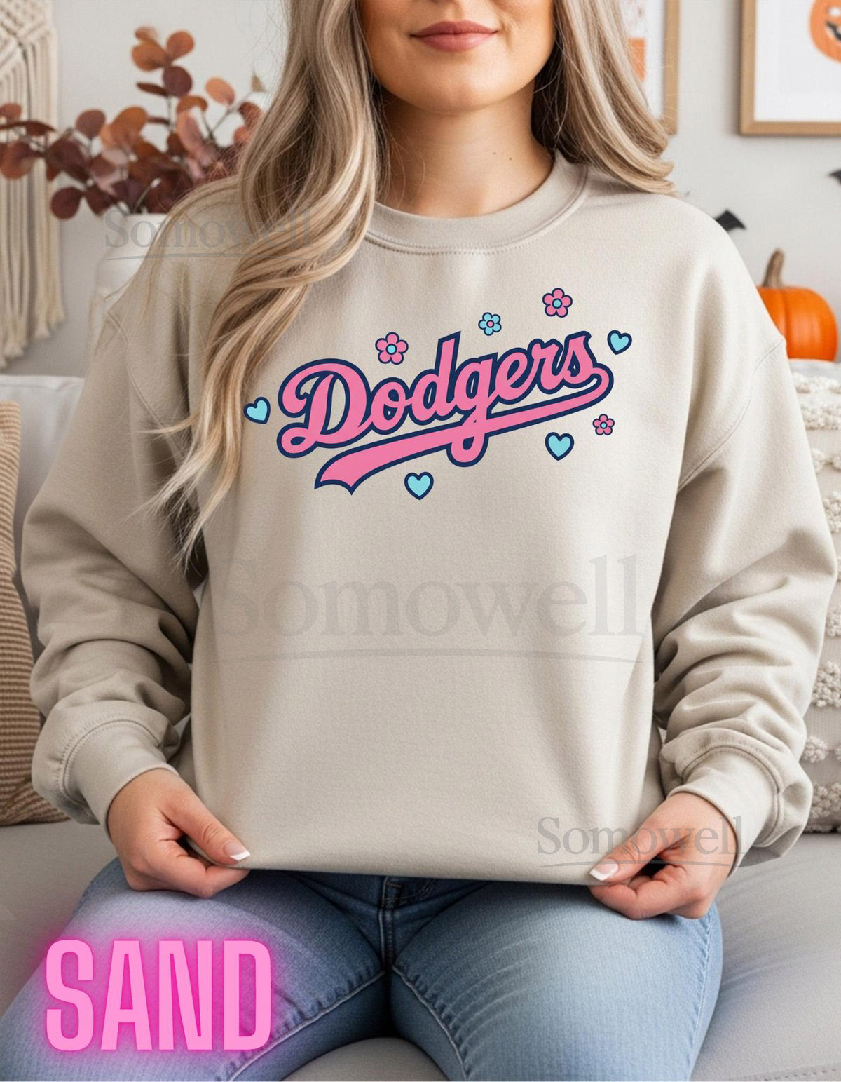 Dodgers Retro Sweatshirt 100 Cotton Vintage Baseball Graphic Unisex S-3XL_348