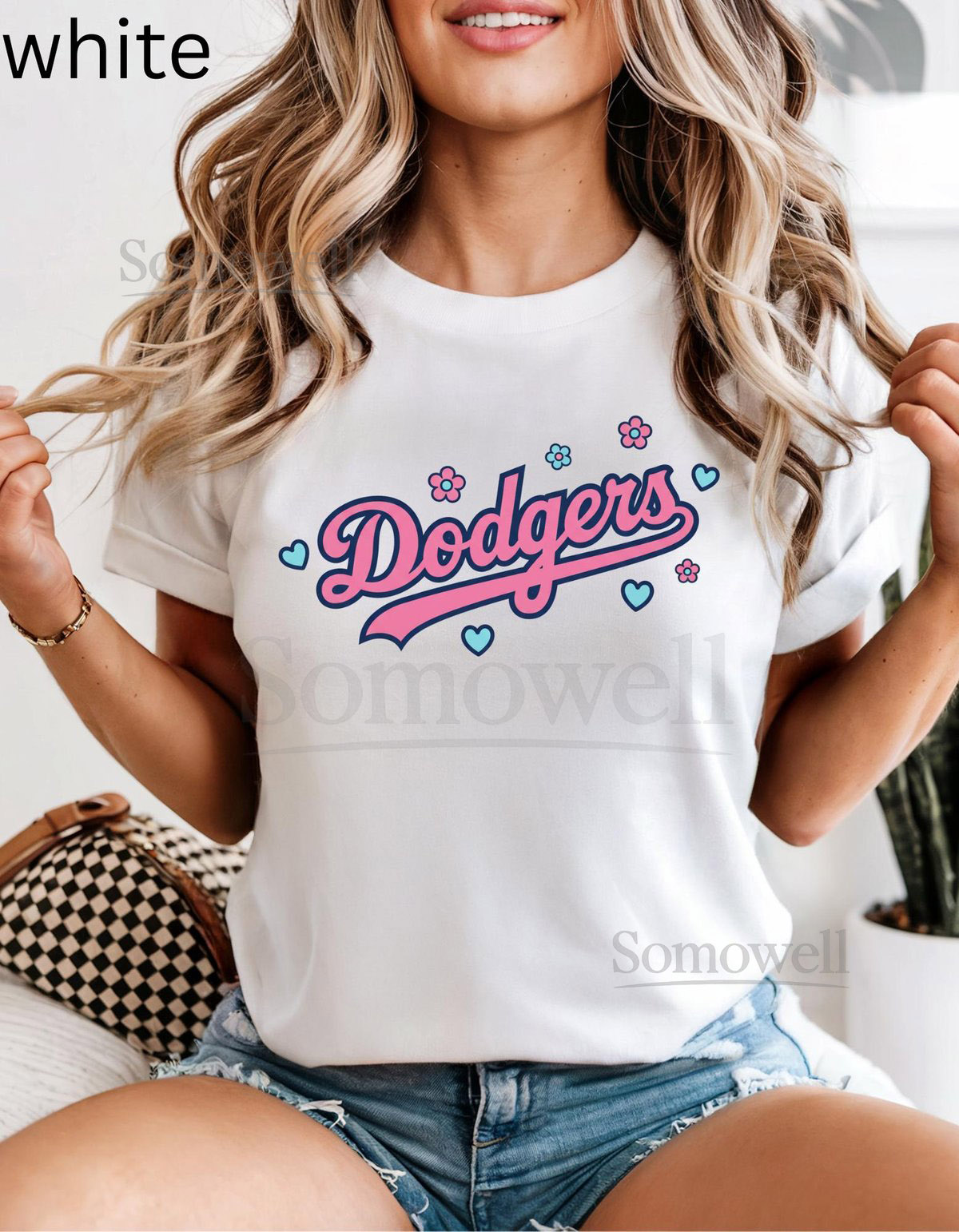 Dodgers Retro cute Shirt Comfort Colors Cotton Baseball Graphic Tee Cute Vintage Fan Gift_337