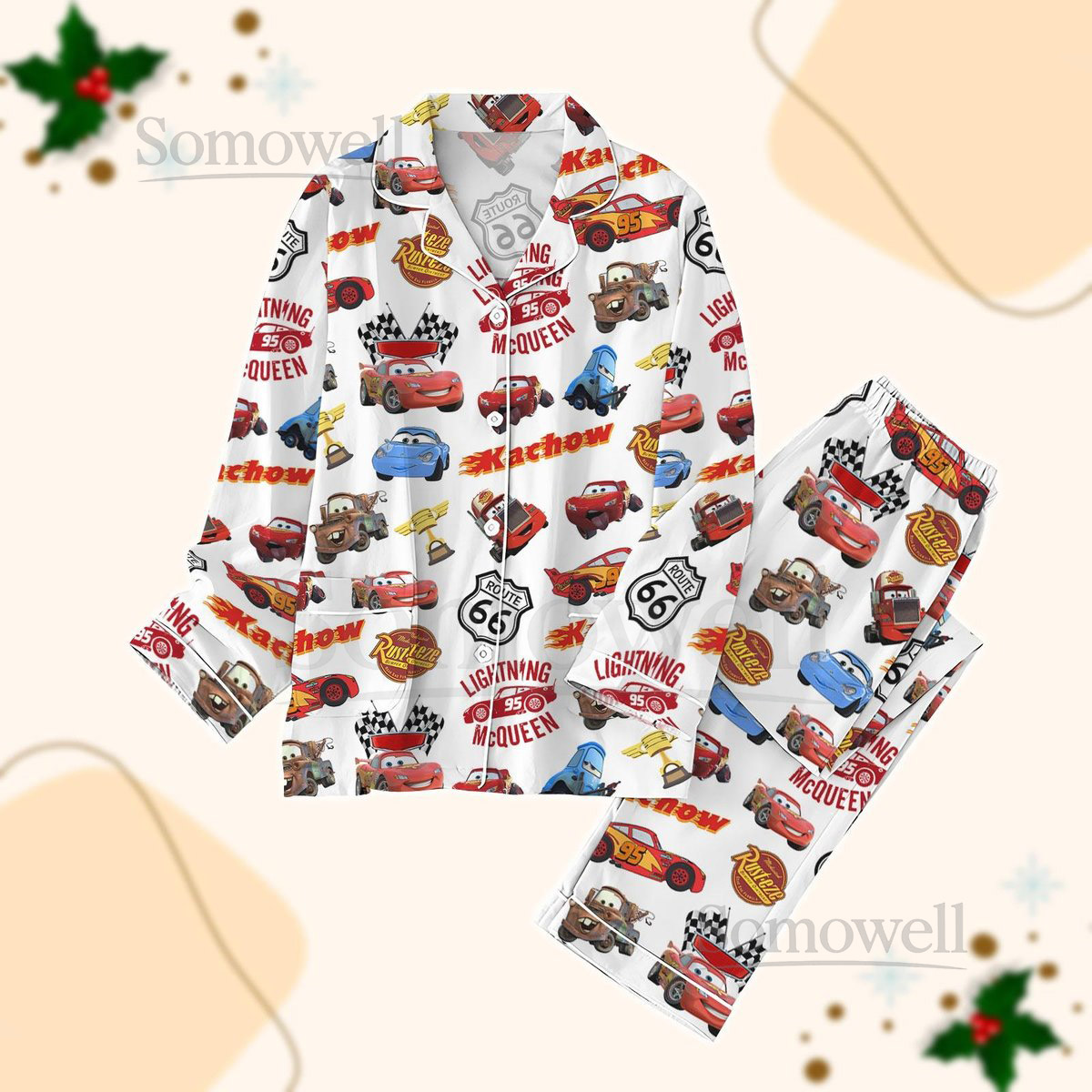 Lightning Mcqueen Pajamas Set Pixar Cars Family Pajamas Sally Luigi And Friends Pjm Disney Trip Shirt Pajamas For Party Funny Gift_40