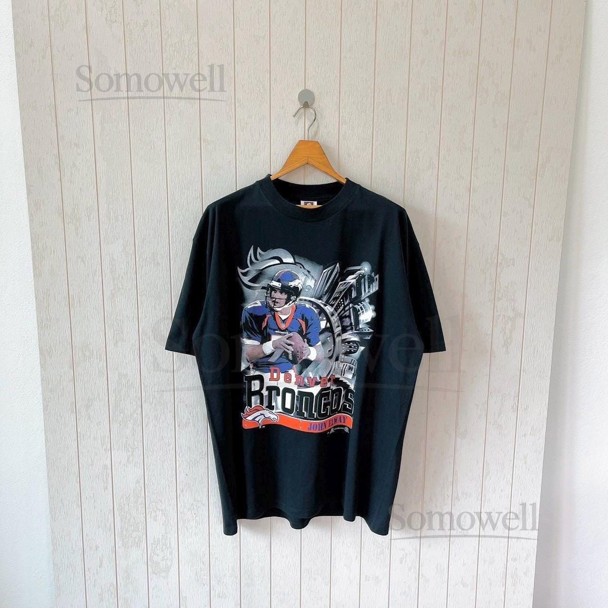 Vintage 1990s Denver Broncos T-Shirt NFL Cotton Park size XL_473