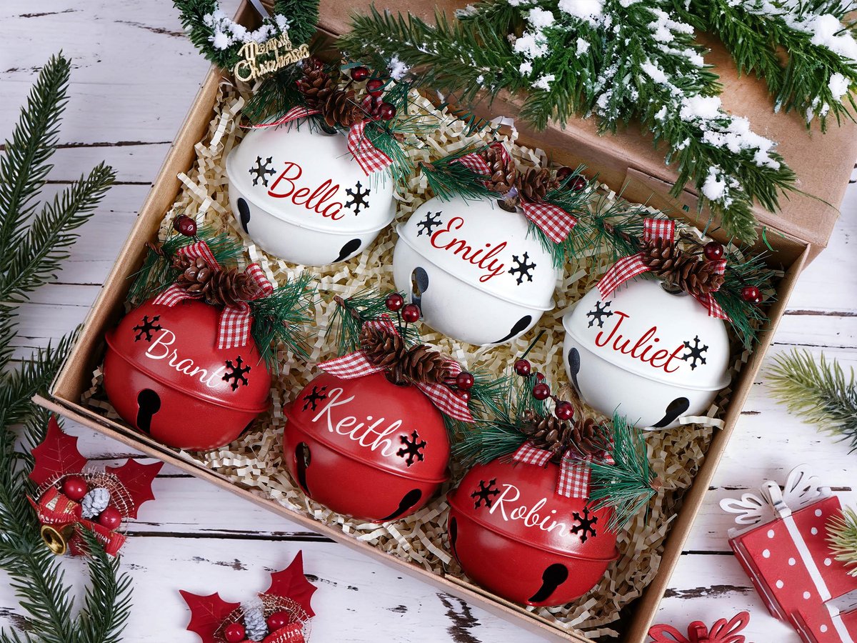 Personalized Christmas Tree OrnamentCustom 2025 Jingle BellChristmas tree ornament bell ornament customChristmas DecorChristmas Gift_4395139771