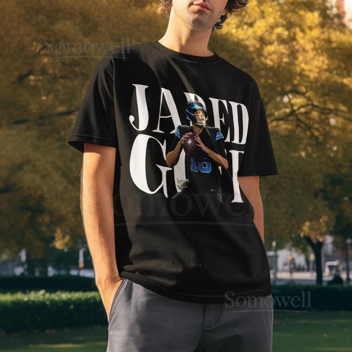 Jared Goff Tee Shirt - Detroit Lions QB Fan Unisex_531
