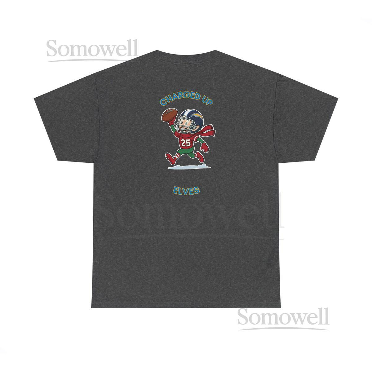 Spread Christmas Cheer with this Los Angeles Chargers Elf Tee - NFL Fan Gear_750