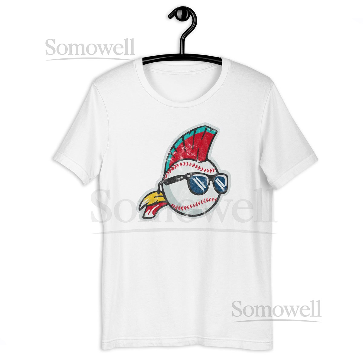 Major League Wild Thing Ricky Vaughn Cleveland Jersey T-Shirt Worn Distressed Jersey Shirt Vintage Retro Baseball Old Time Baseball Shirt_596