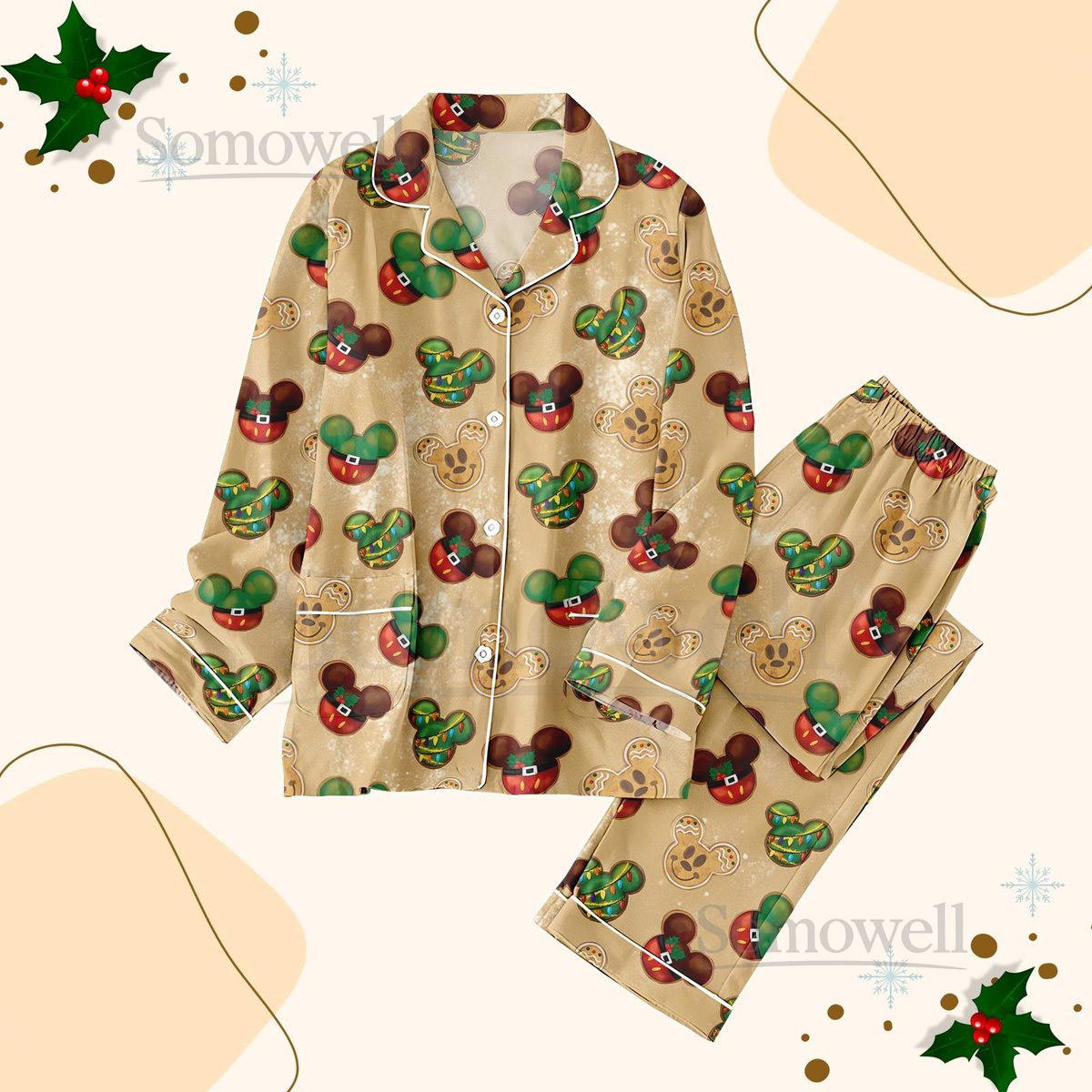 Mickey Minnie Mouse Matching Pajamas Set Mickey Head Christmas Pajamas Disneyland Vacation Cute Mouse Family Pajamas Xmas Gifts_44