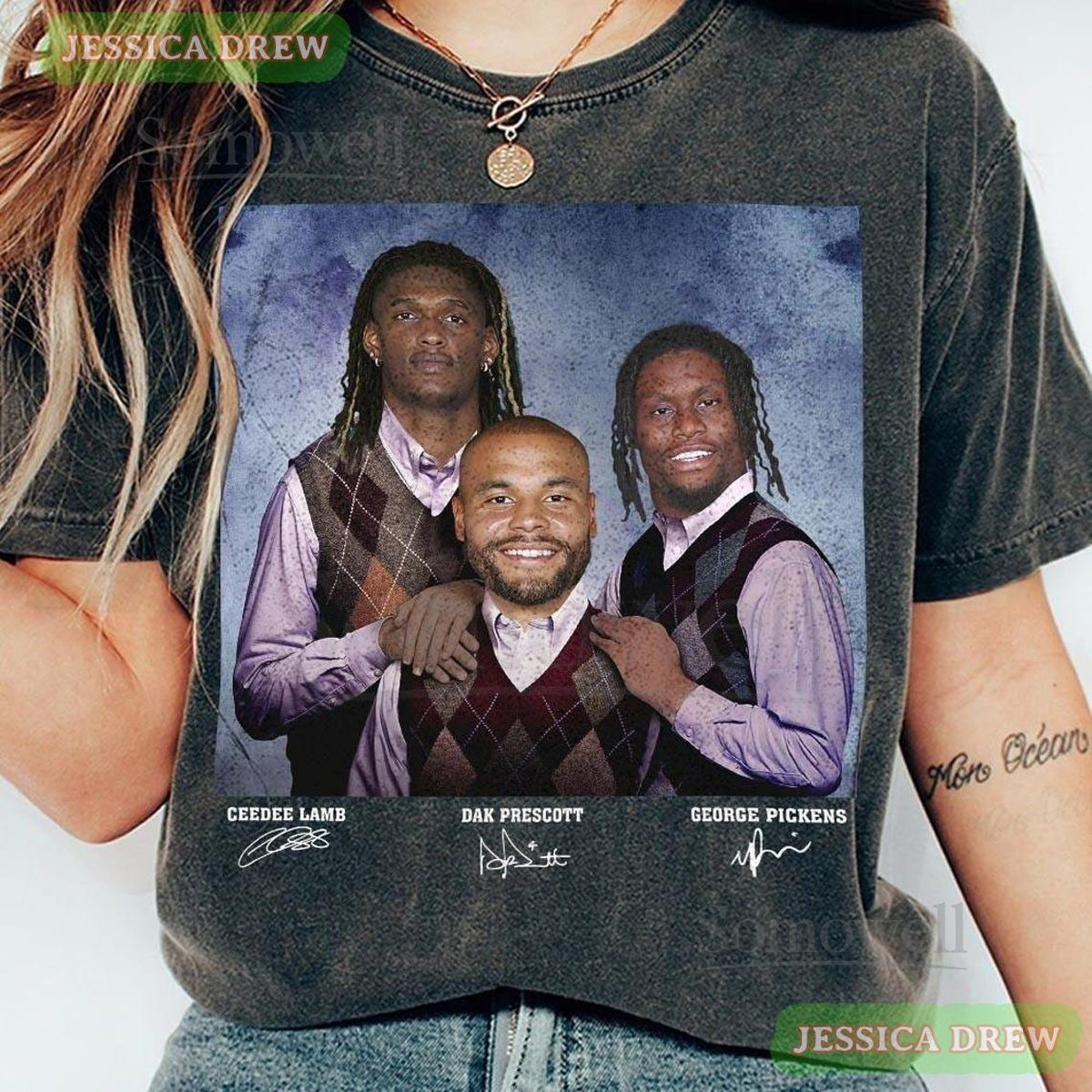 CeeDee Lamb Dak Prescott George Pickens Football Shirt Dallas Step Bros Tee Dallas Cowboys Football Sweatshirt Funny Football Gifts_51