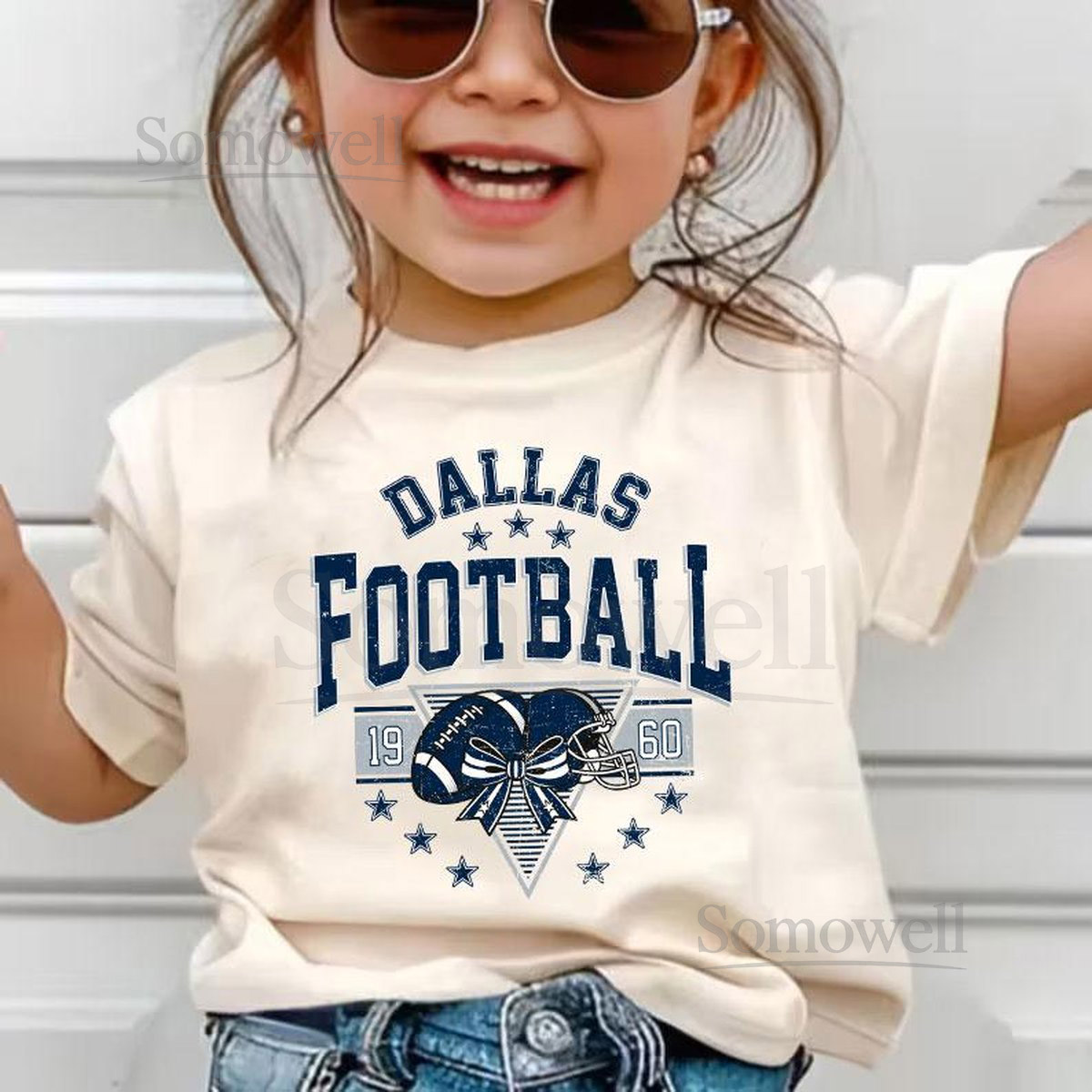 Vintage Dallas Football Team T-Shirt for Kids and Adults Sporty Casual Tee with Bold Design and Comfortable Fit for Game Day Gift Fan_575