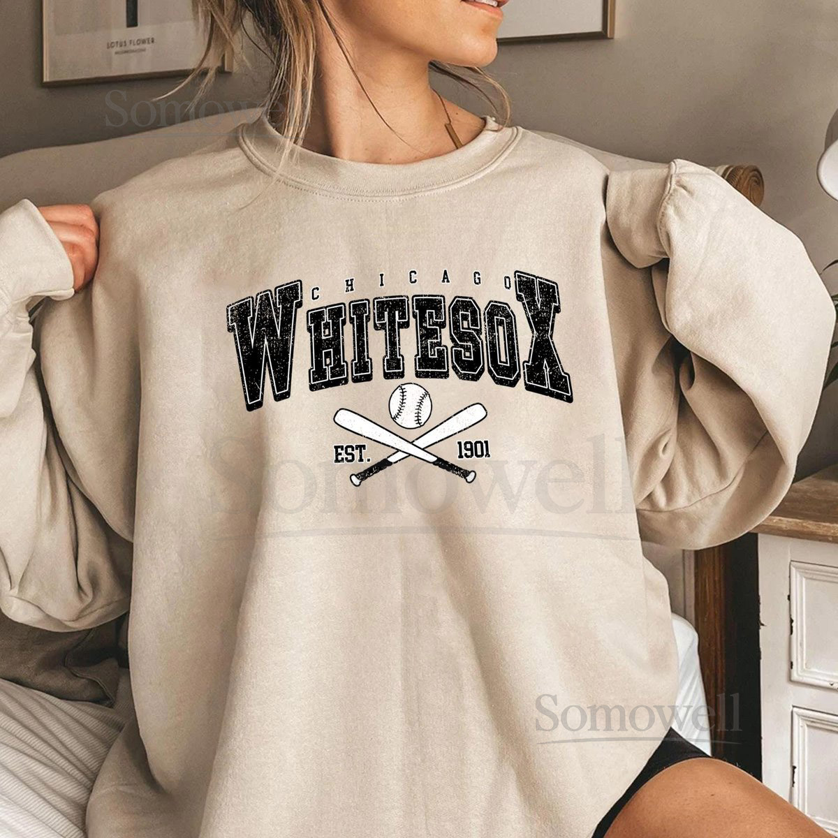 Chicago Baseball Sweatshirt Retro Vintage Crewneck T-Shirt Hoodie_4