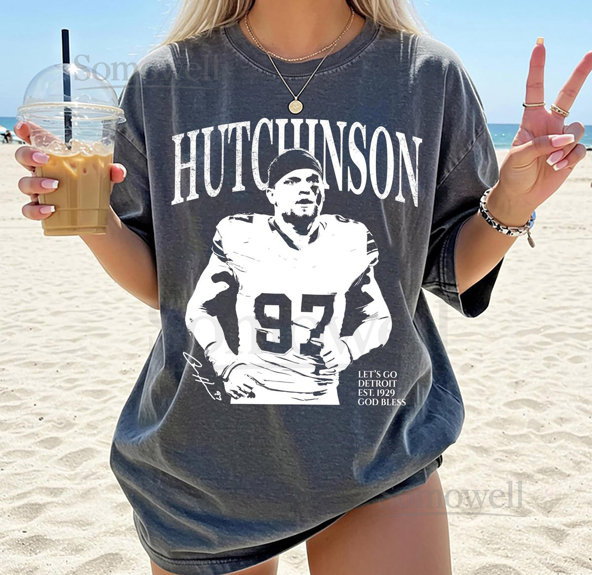 Comfort Colors Hutchinson Vintage T-Shirt Hutchinson Retro Rap Tee Game Day Tee Football Season Vintage Detroit Football Detroit Fans_64