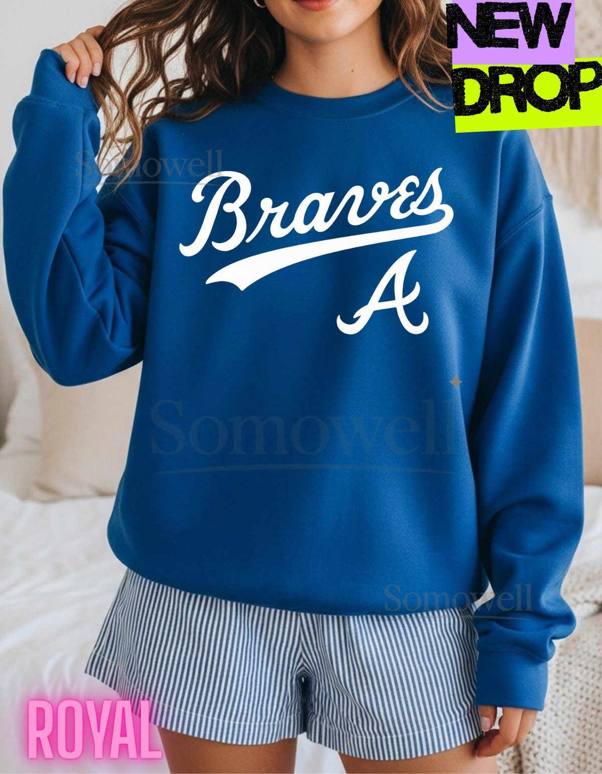 Braves A Sweatshirt Vintage Baseball Crewneck Retro Sports Pullover Unisex Game Day Sweater Cozy Everyday Gift for Fans_186