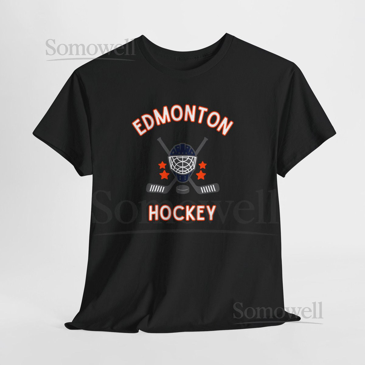 Edmonton Hockey Tee - Unisex Heavy Cotton T-Shirt Sports Fan Gift Casual Wear Hockey Team Apparel Christmas Present_135