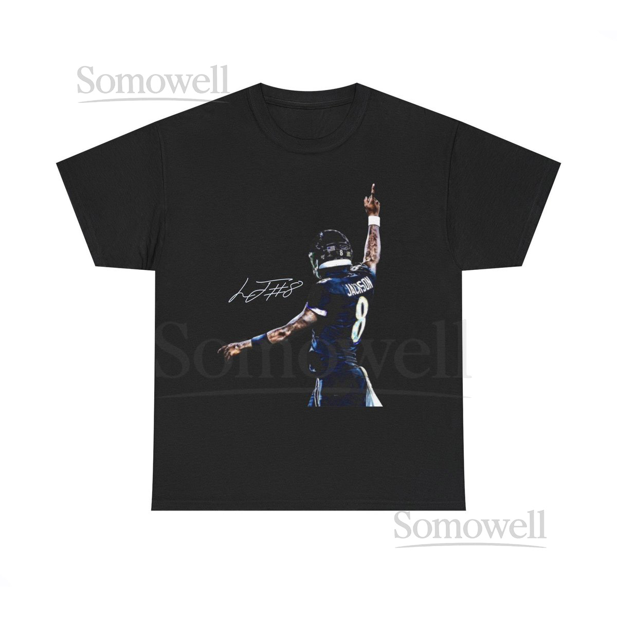 Lamar Jackson Baltimore Ravens T Shirt Autograph Edition_753