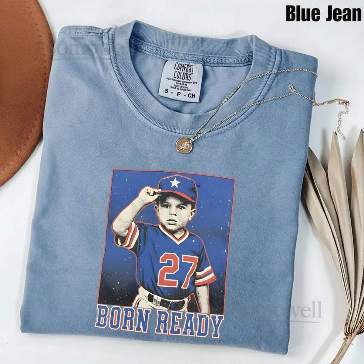 Born Ready Baseball Tee Retro Kids Patriotic Graphic T-Shirt_171