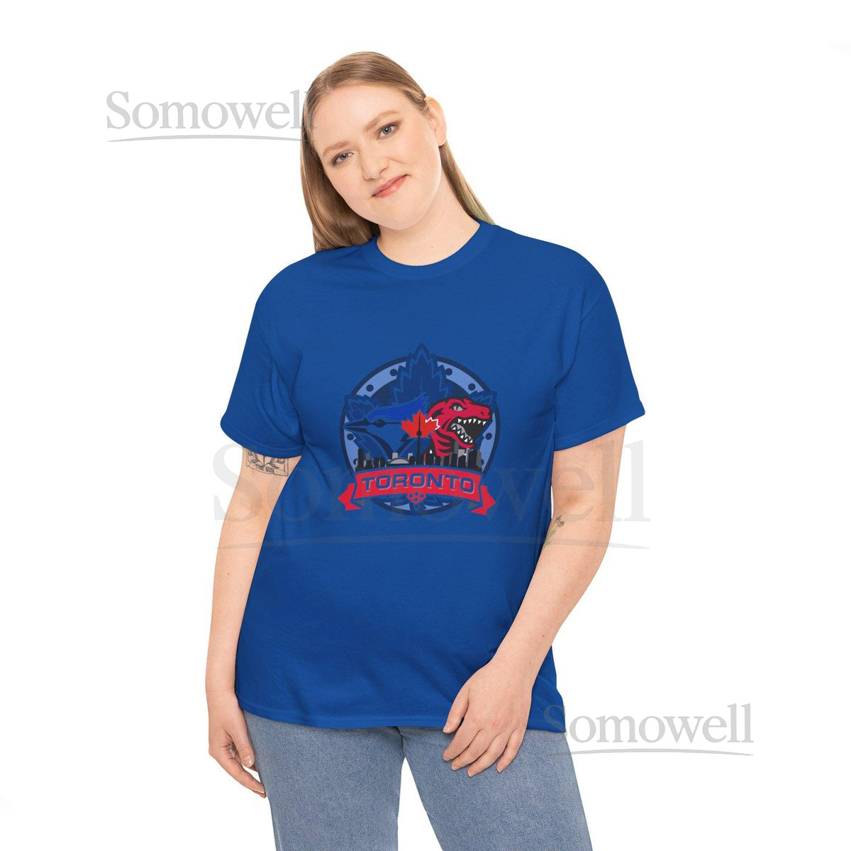 Toronto Blue Jays and Raptors Unisex Cotton Tee Sports Fan Apparel_312