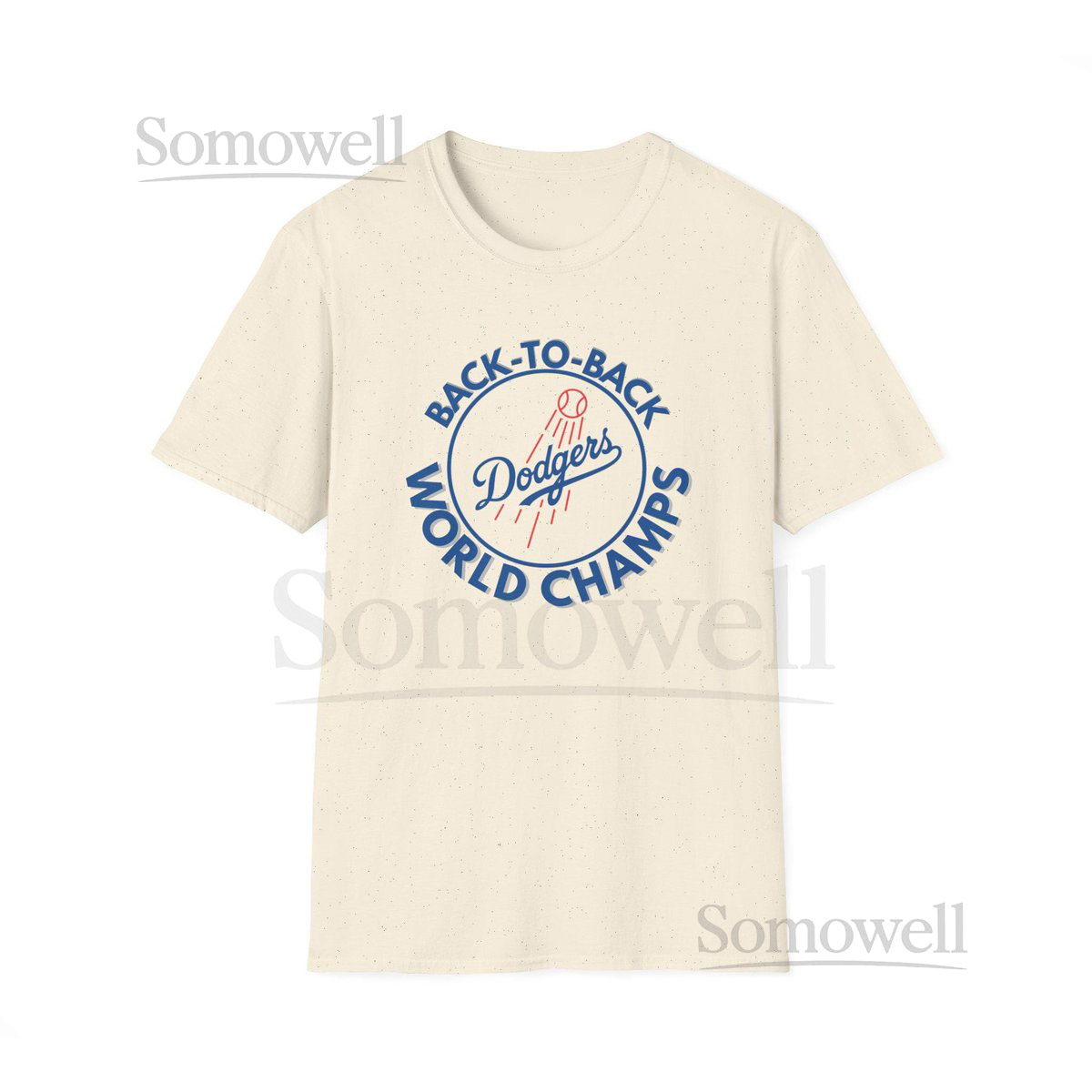 Dodgers Back to Back World Champs T-Shirt Unisex Softstyle Tee_291