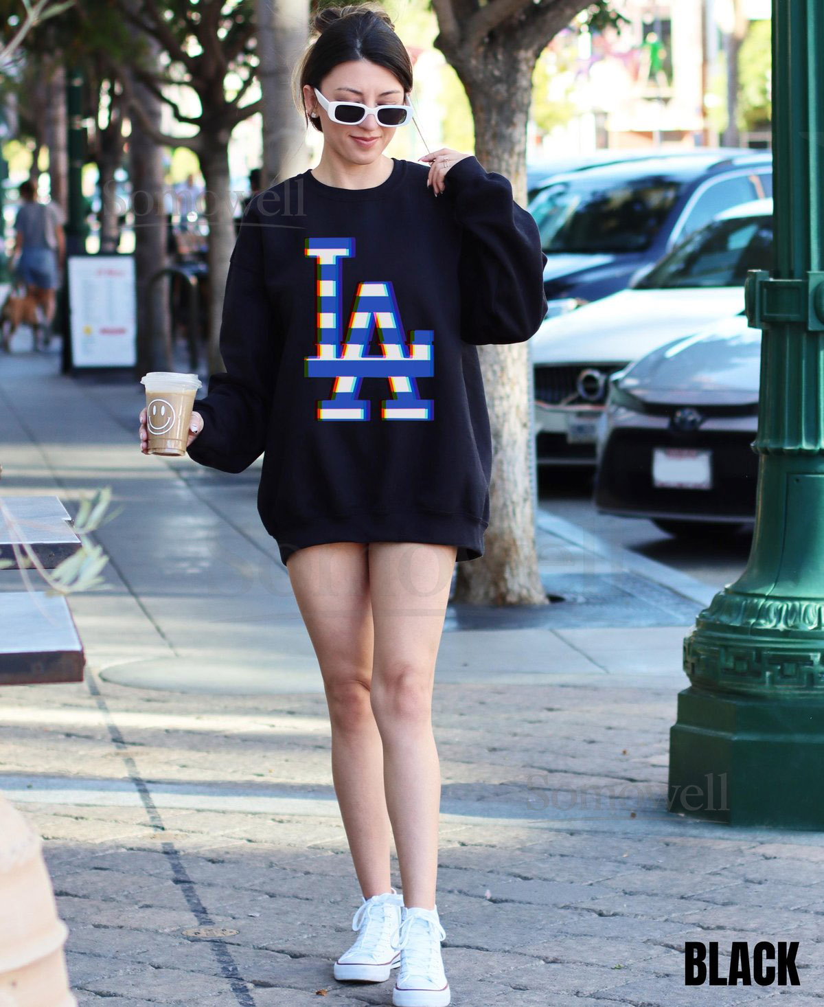 LA Sweatshirt LA Glitch Sweatshirt Los Angeles Baseball Sweatshirt Unisex Los Angeles Baseball Shirt Los Angeles Shirt_557