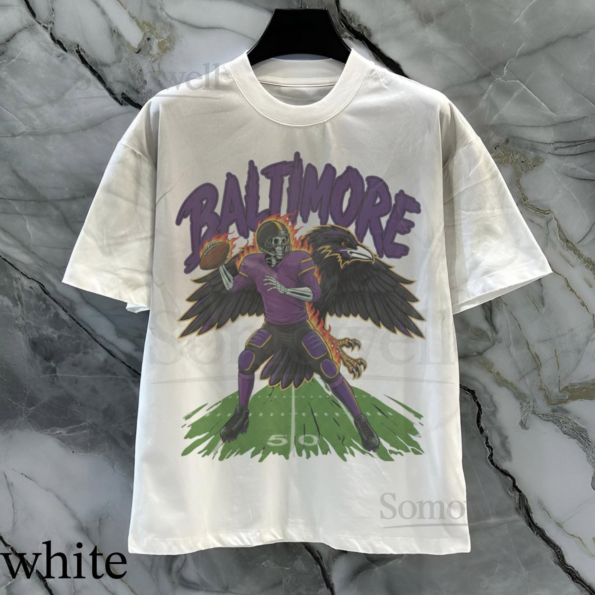 Retro Baltimore Football Shirt Comfort Colors Ravens Football Tee Vintage 90s Game Day T-Shirt Old School Fan Merch_529