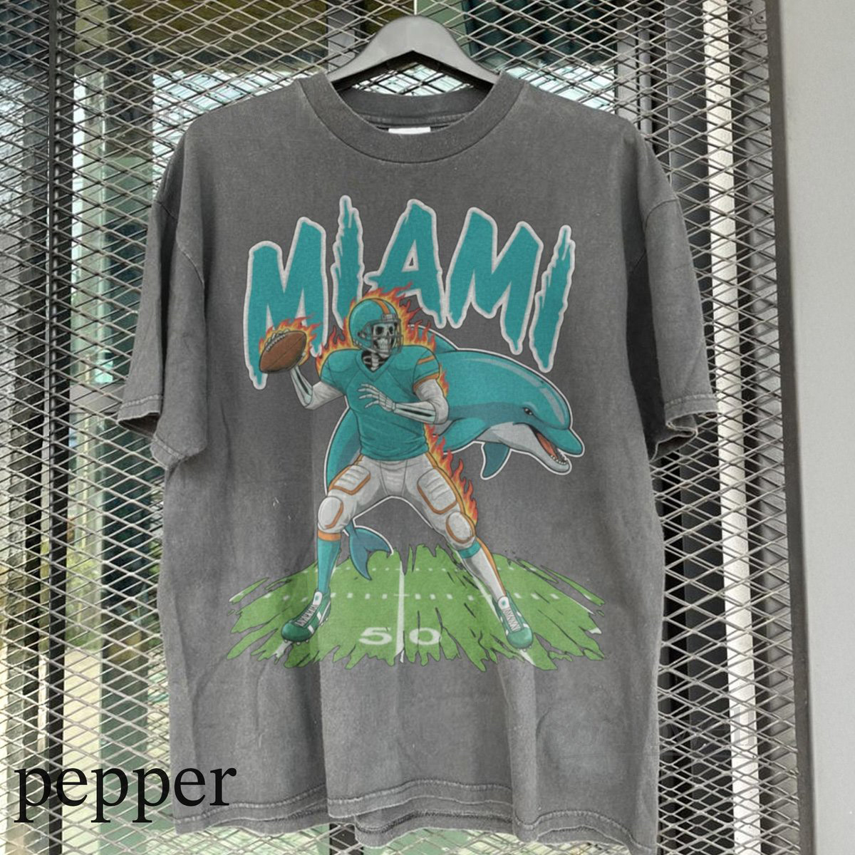 Vintage Miami Football Shirt Comfort Colors Dolphins Football Tee Retro 90s Game Day T-Shirt Old School Merch_701