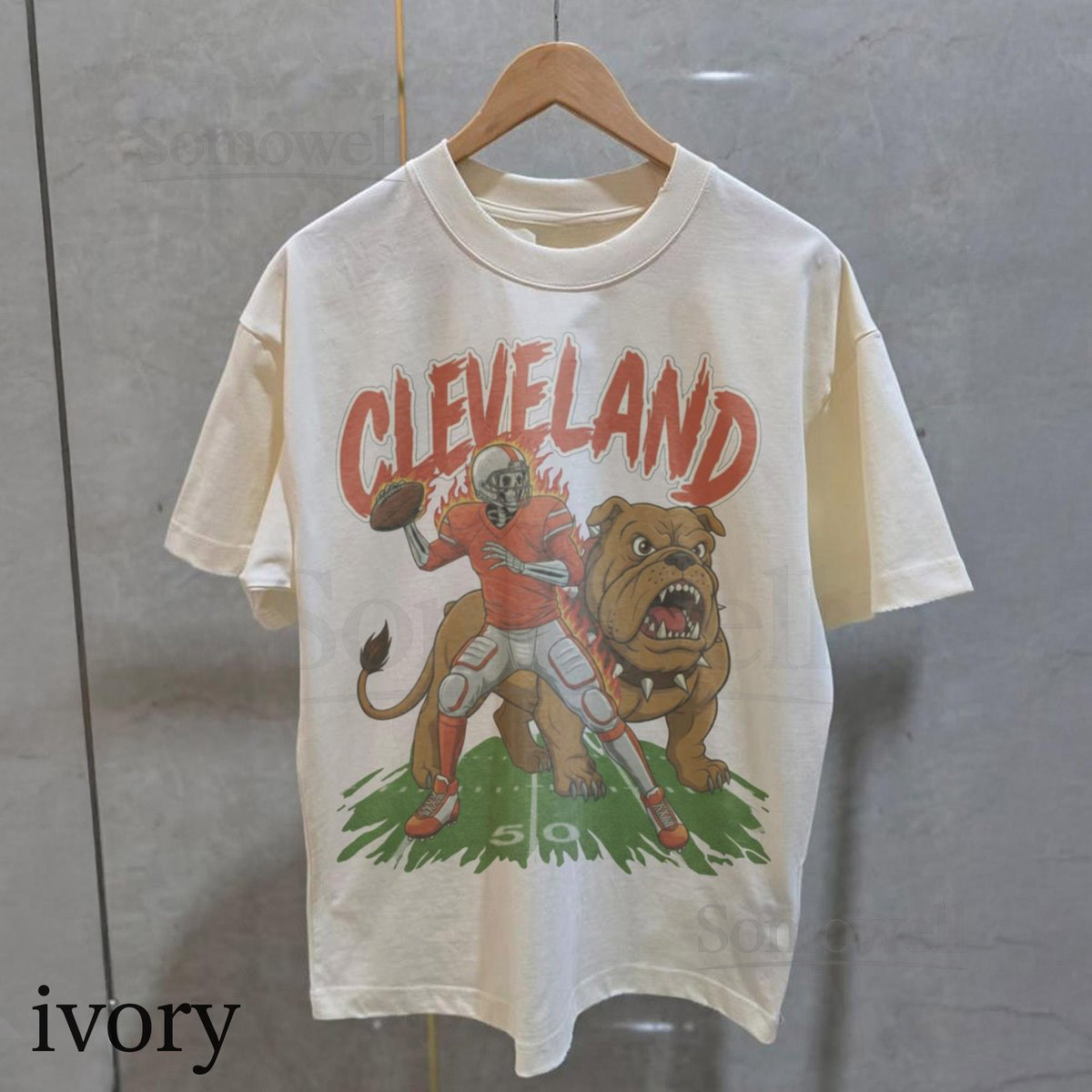 Vintage Cleveland Football Shirt Comfort Colors Browns Football Tee Retro 90s Game Day T-Shirt Old School Fan Merch_479