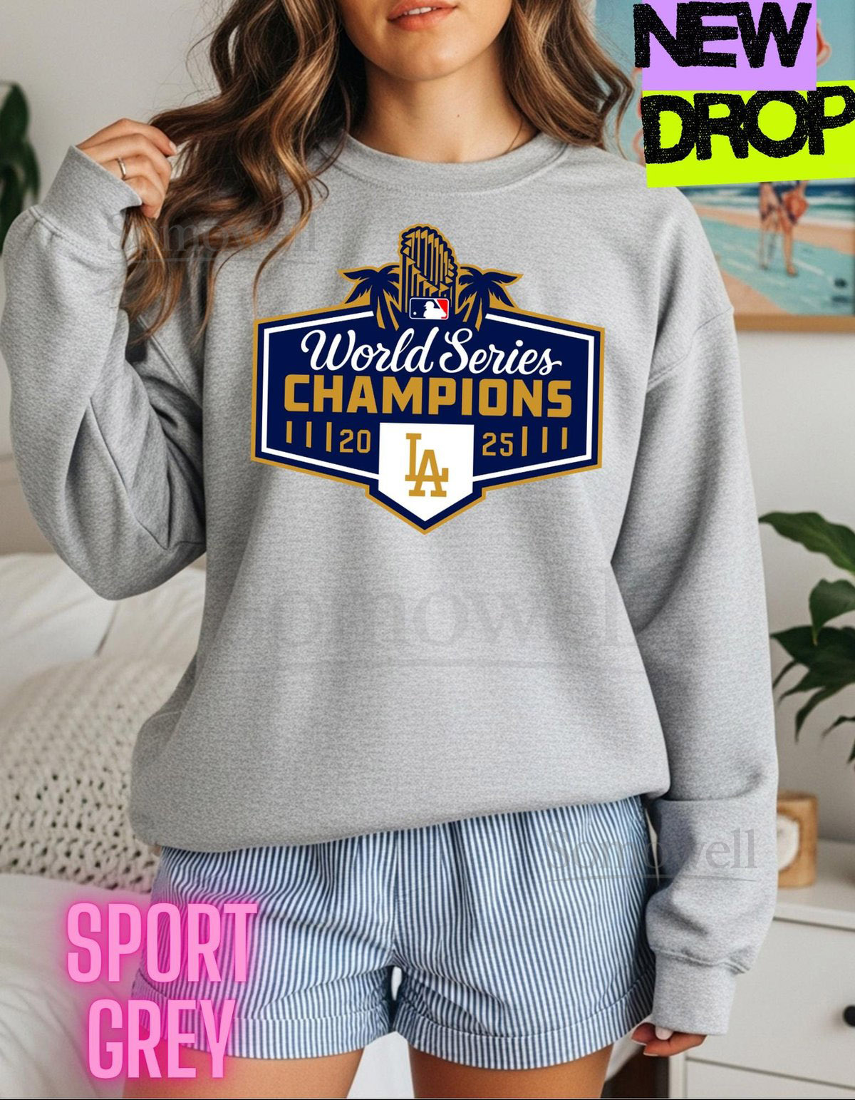 Mlb champions 2025 Dodgers Retro Sweatshirt 100 Cotton Vintage Baseball Graphic Unisex S-3XL_696