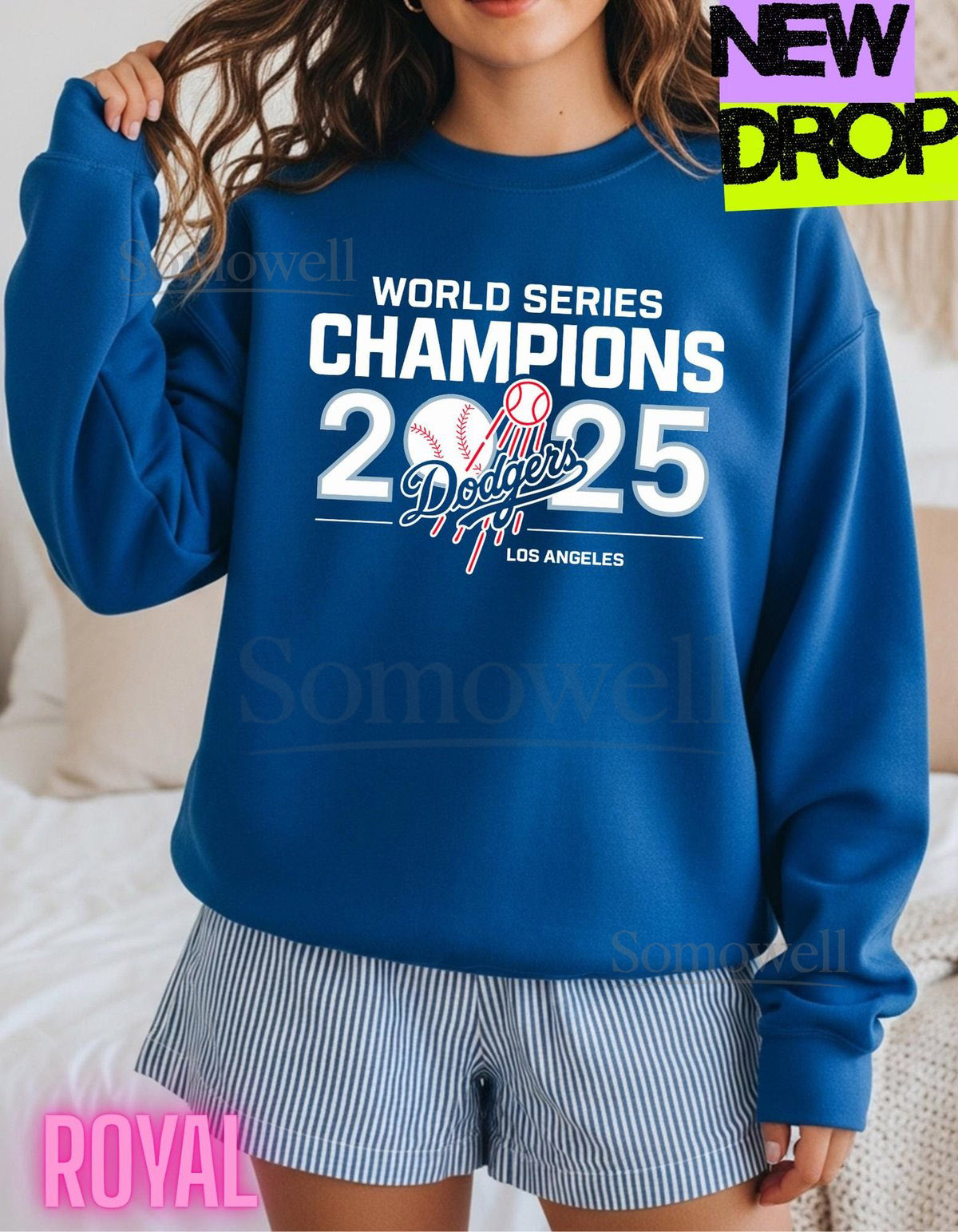 Mlb champions 2025 Dodgers Retro Sweatshirt 100 Cotton Vintage Baseball Graphic Unisex S-3XL_697