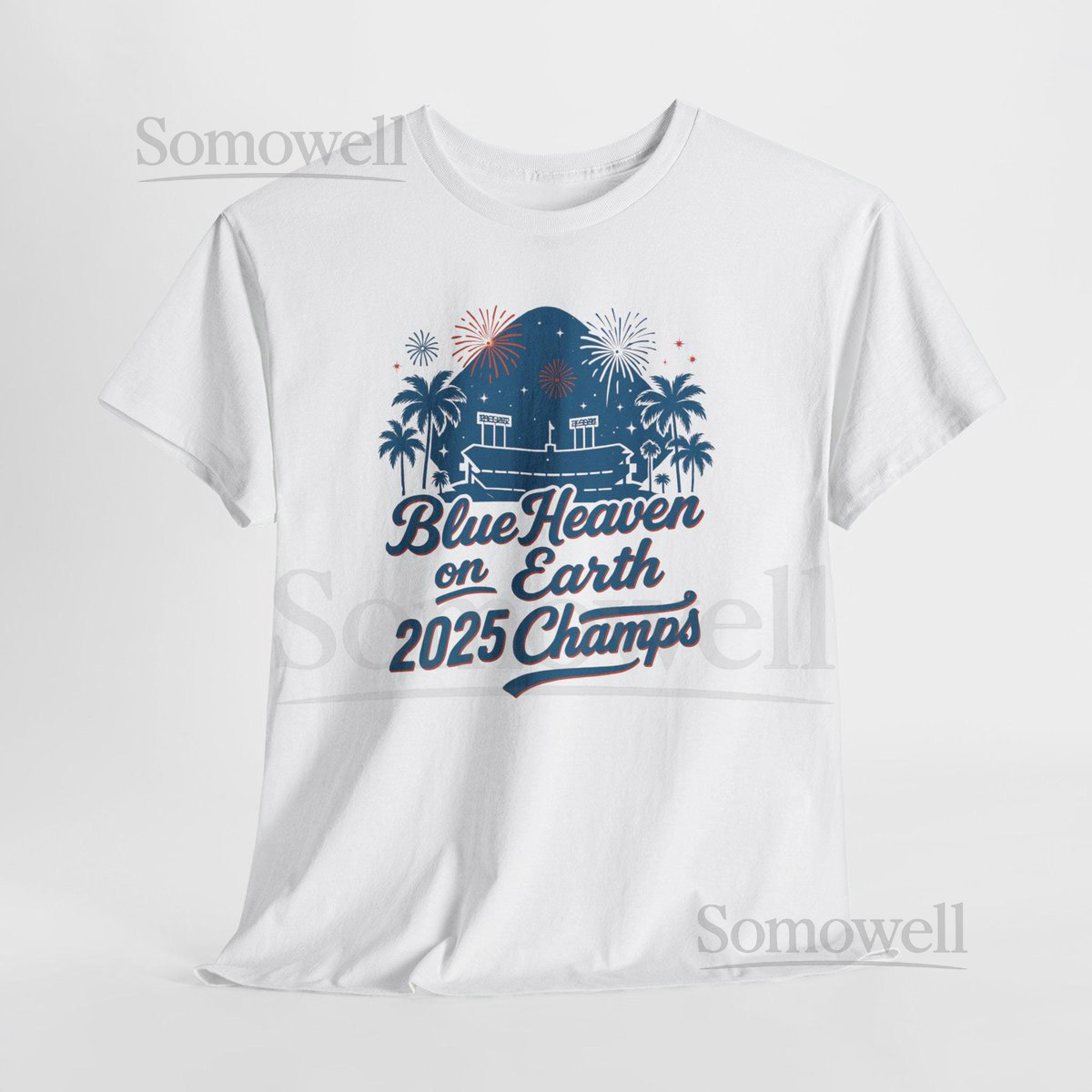 Dodgers 2025 Champs T-Shirt Blue Heaven on Earth Retro Baseball Tee Los Angeles Dodgers Vintage World Series Champion Shirt_285