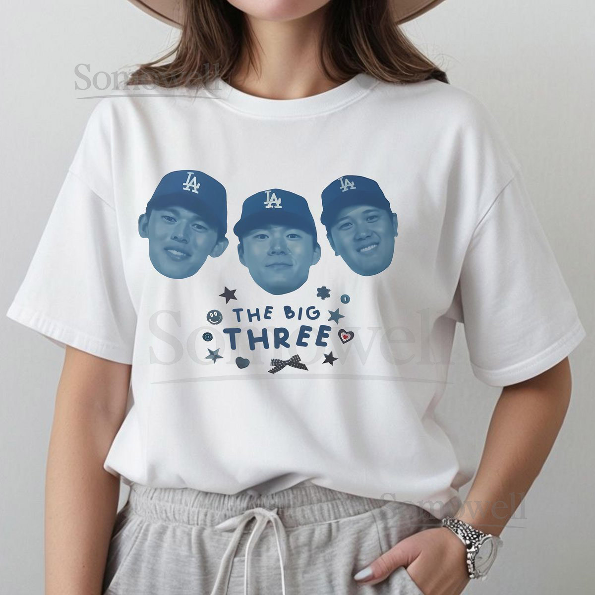 Dodgers The Big Three Unisex T-Shirt Gift For Football Fans Trendy Shirt_361