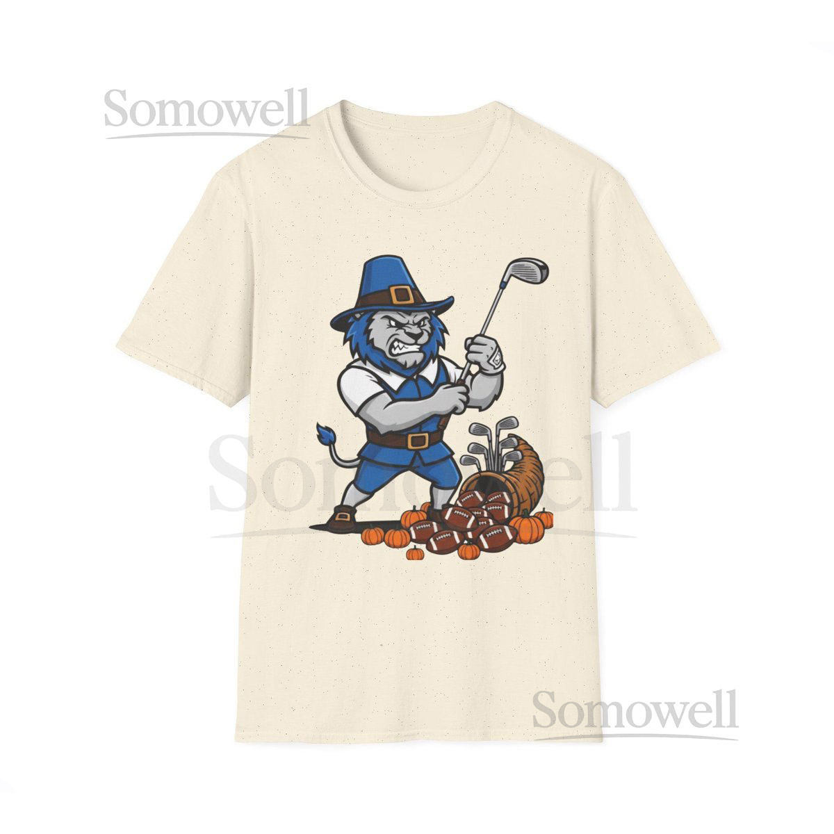 Detroit Lions Festive Thanksgiving Graphic Tee_219