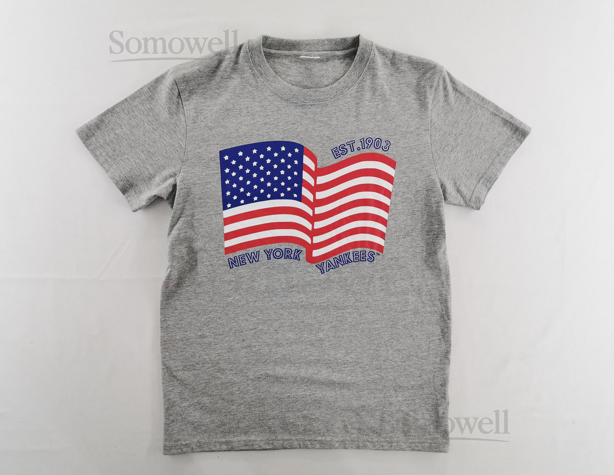 New York Yankees Shirt Yankees T Shirt New York Yankees By Majestic US Flag Tee T Shirt Size M_31