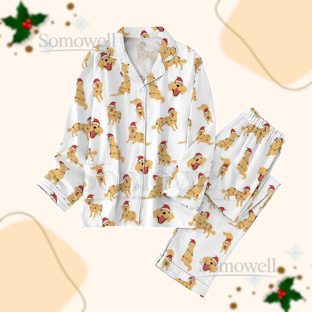 Dachshund Dog Christmas Pajamas Set Santa Dog Holiday Pajamas Funny Animals Women Pajamas Cute Pet Xmas Pajama Sleepwear Xmas Gift_19