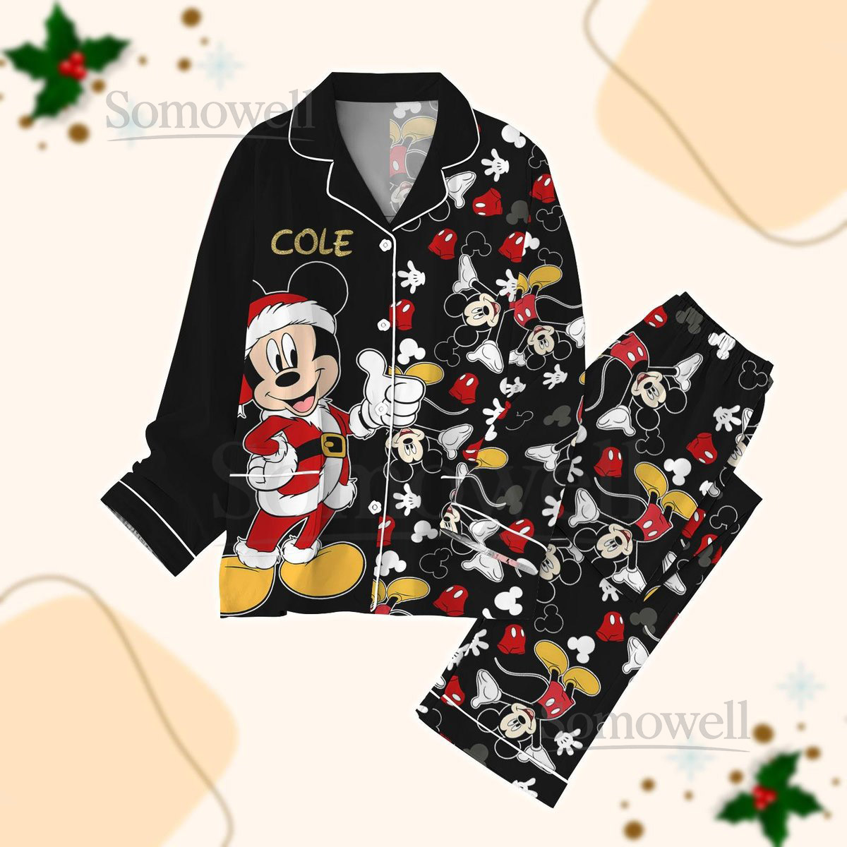 Custom Mickey Mouse Christmas Pajamas Disney Pajamas Set Magic Kingdom Shirt Disneyland Trip Pjs Xmas Holiday Gift For Him Her_18