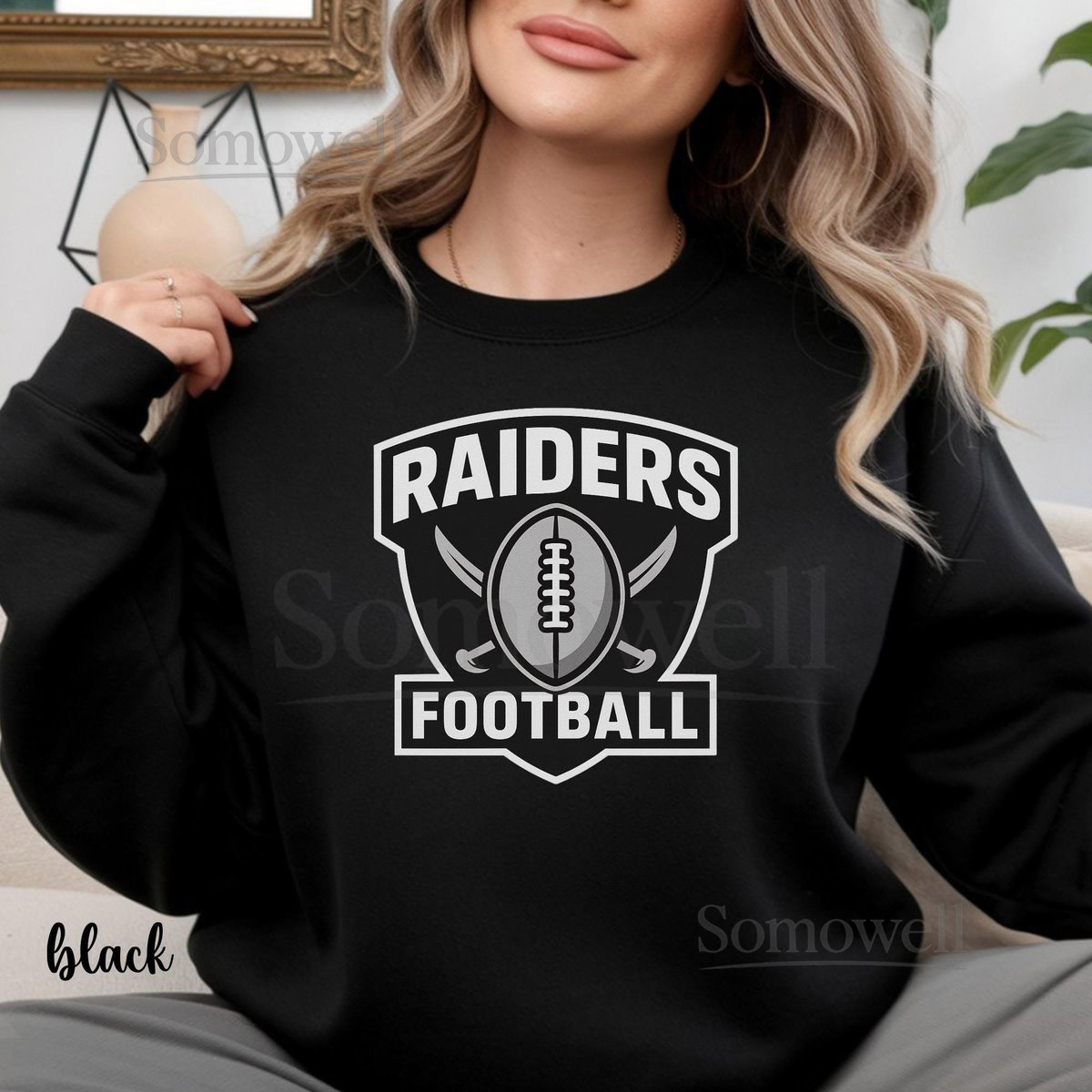Raiders Football Sweatshirt Game Day Tailgate Crewneck_110