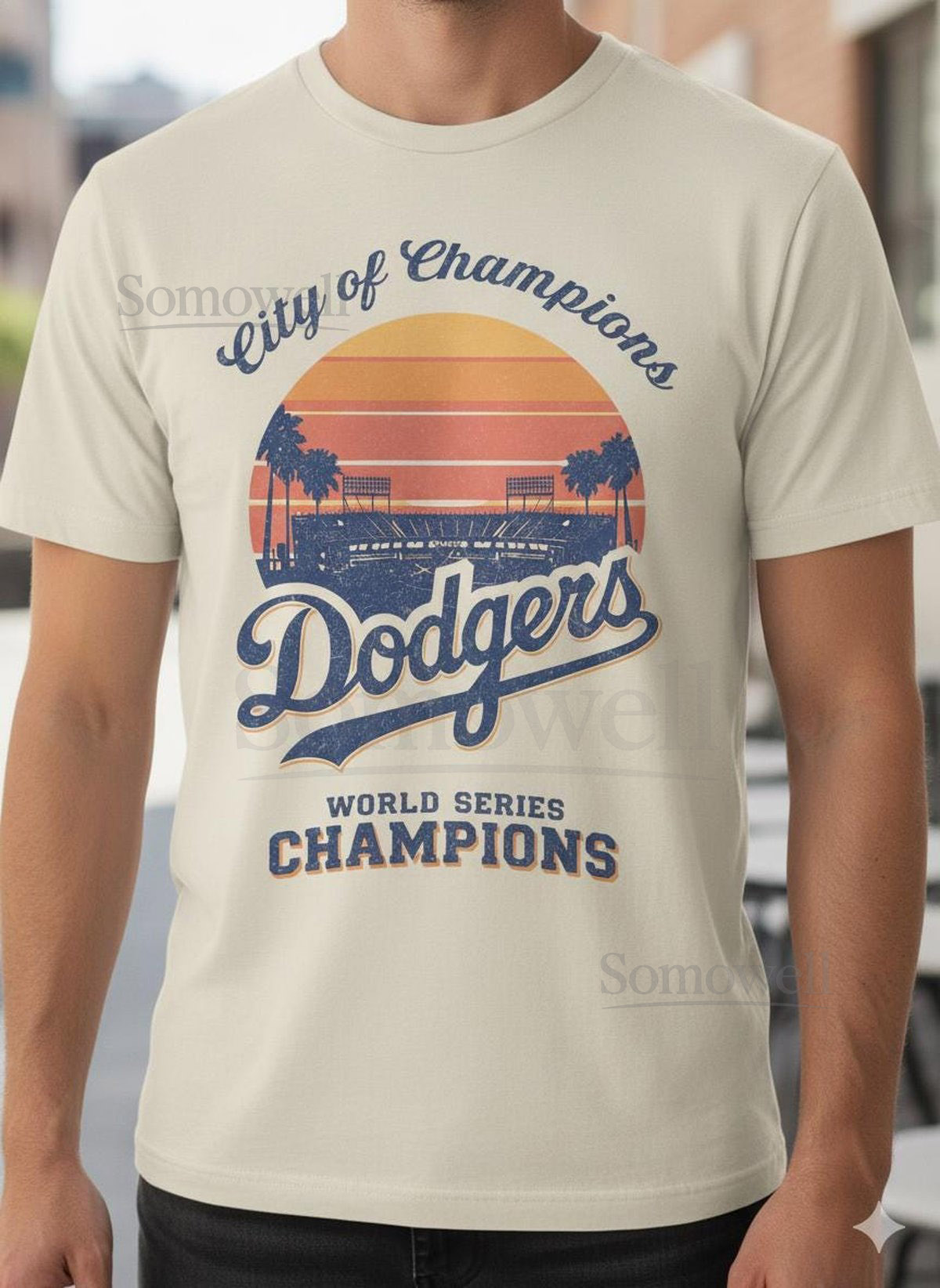 Dodgers Champions Tee Vintage Los Angeles Dodgers T-Shirt 2025 World Series Champs Baseball LA Unisex Casual Wear Fan Gift_314